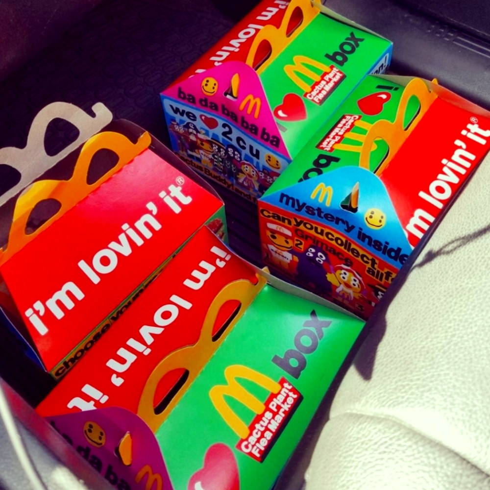 McDonald’s - Cactus Plant Flea Market Box and UNOPENED Toy Bundle